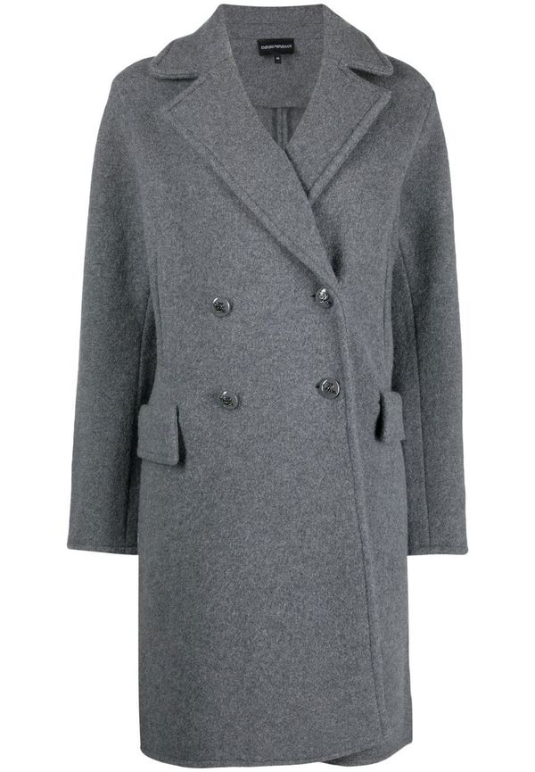 Emporio Armani dubbelknäppt kappa - Grå