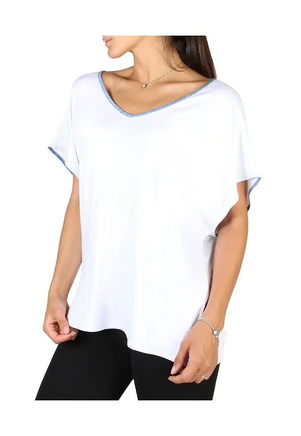 Emporio Armani EA7 - T-shirts - Vit - Dam - Storlek: XS