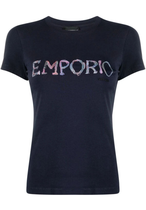 Emporio Armani Emporio Armani T-shirts and Polos Blue Blå, Dam