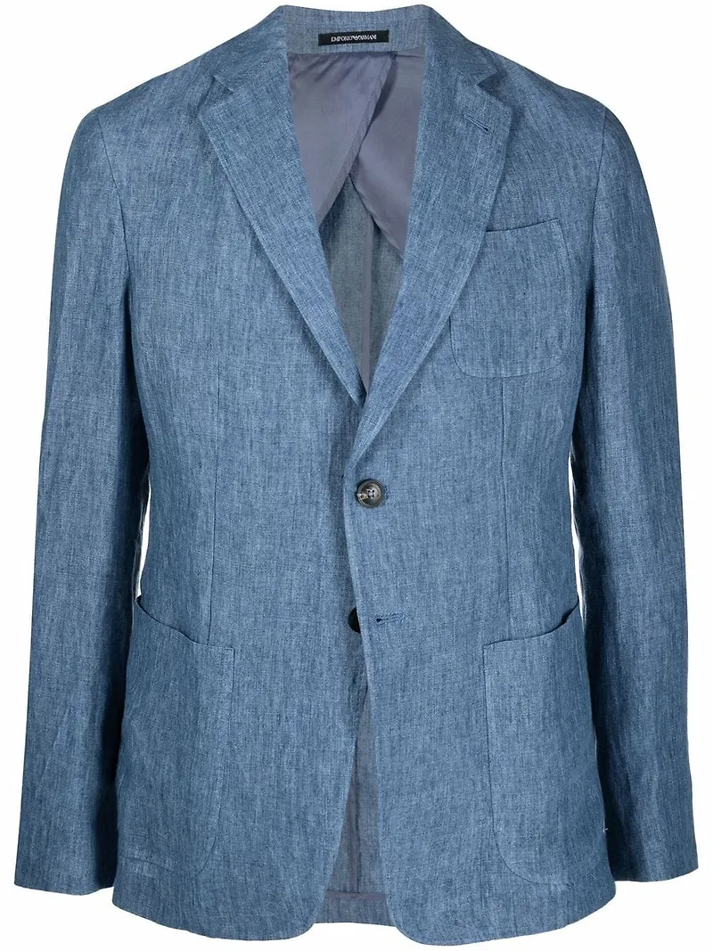 Emporio Armani enkelknäppt blazer - Blå