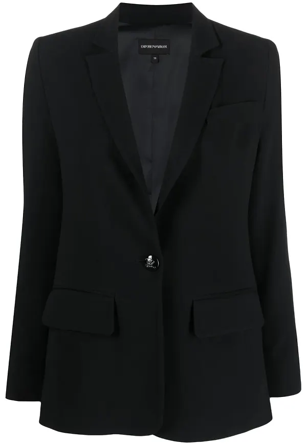 Emporio Armani enkelknäppt kavaj - Svart