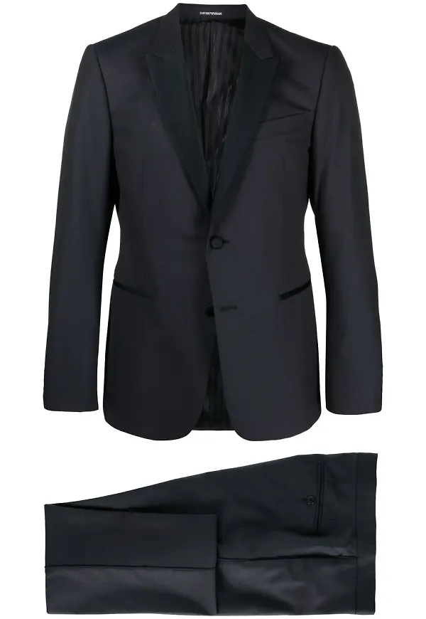 Emporio Armani enkelknäppt kostym - Blå