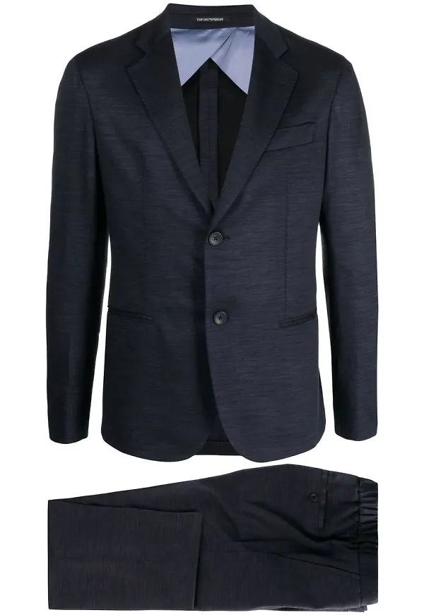 Emporio Armani enkelknäppt kostym - Blå