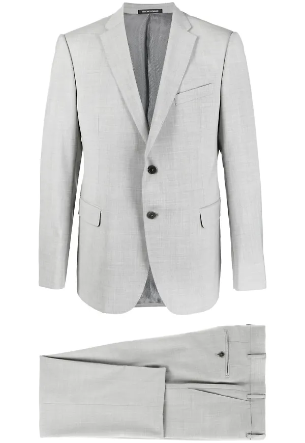 Emporio Armani enkelknäppt kostym - Grå