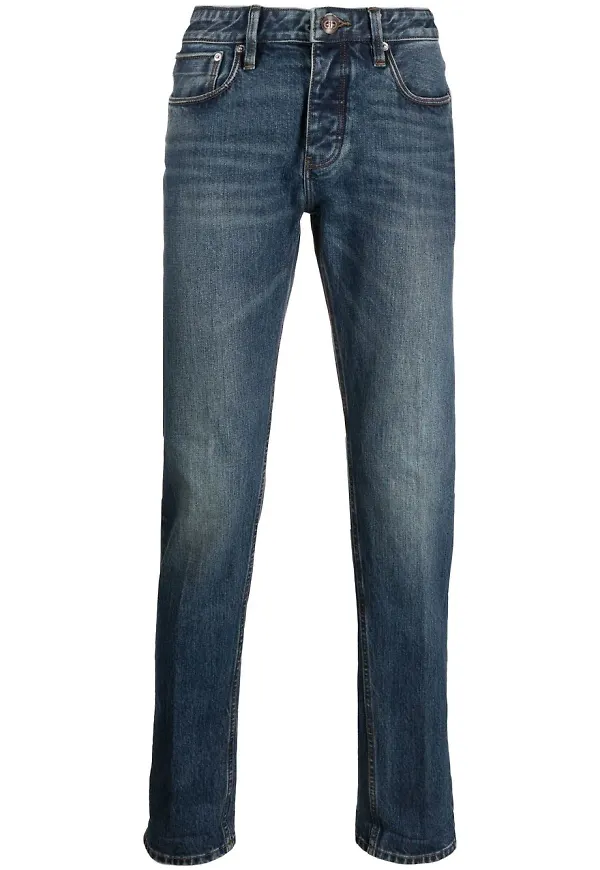 Emporio Armani halvtvättade jeans - Blå