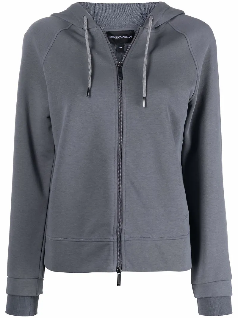 Emporio Armani hoodie med logotyp - Grå