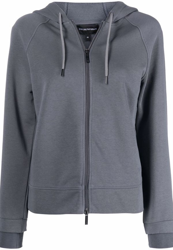 Emporio Armani hoodie med logotyp - Grå