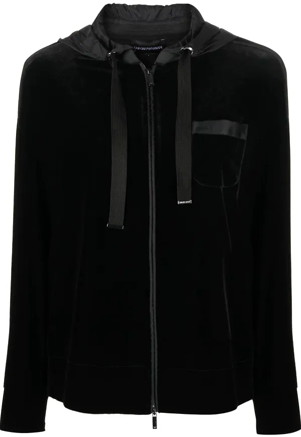 Emporio Armani jacka med huva - Svart