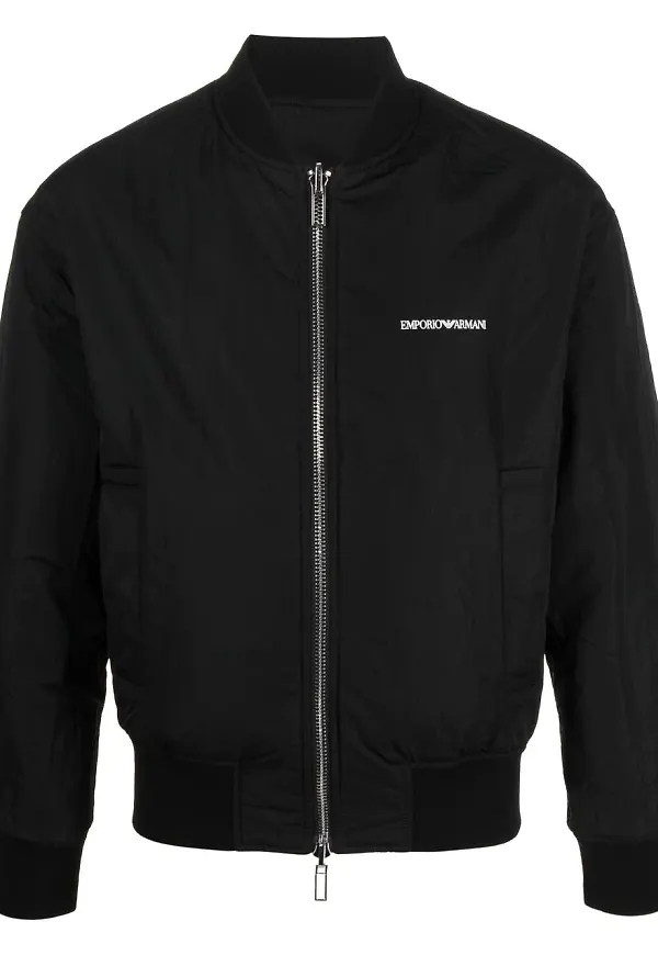 Emporio Armani jacka med logotyp - Svart