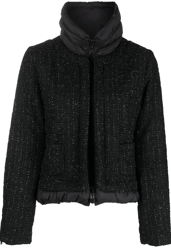 Emporio Armani jacka med vadderad kant - Svart