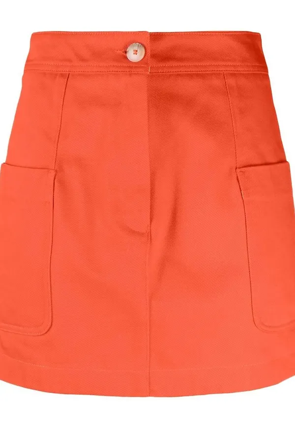 Emporio Armani kort A-linjekjol - Orange