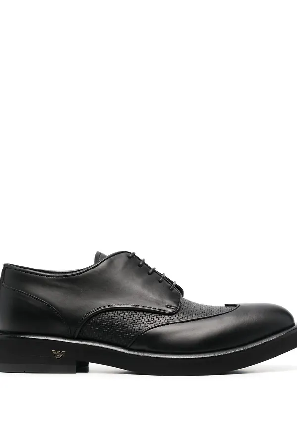 Emporio Armani lace-up derby shoes - Svart