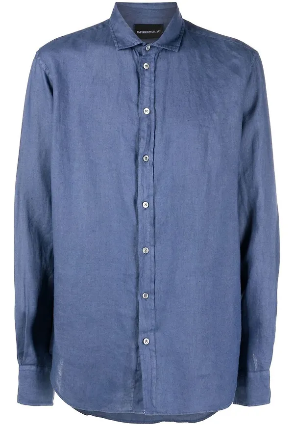 Emporio Armani linneskjorta - Blå