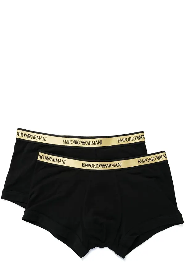 Emporio Armani logo-print boxers 2-pack - Svart