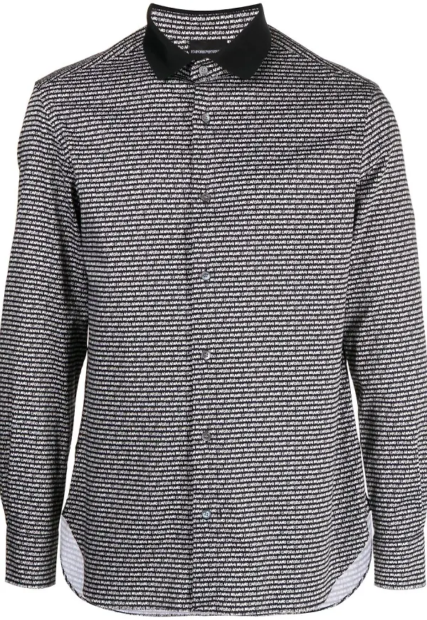 Emporio Armani logo-print shirt - Svart