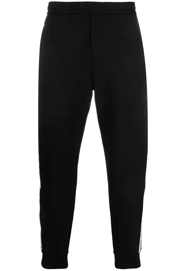 Emporio Armani mjukisbyxor med logotypband - Svart