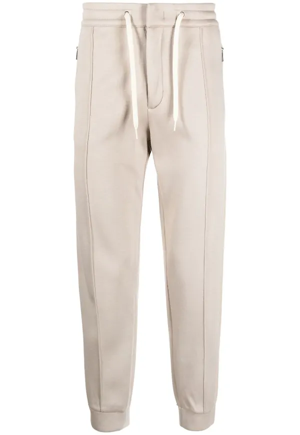 Emporio Armani mjukisbyxor med logotypplakett - Neutral