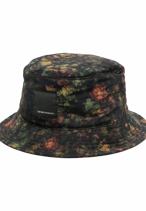 Emporio Armani mönstrad fiskehatt - Grön