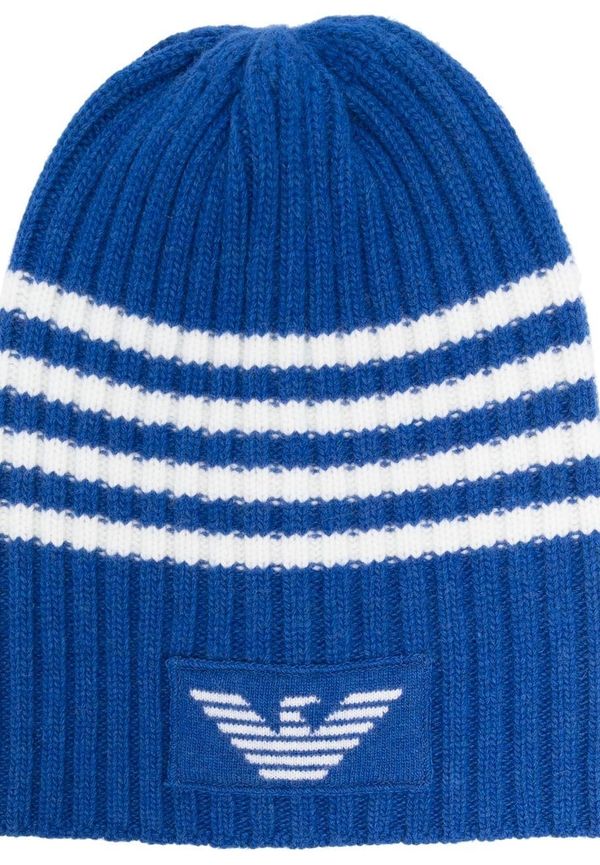 Emporio Armani mössa med logotypmärke - Blå