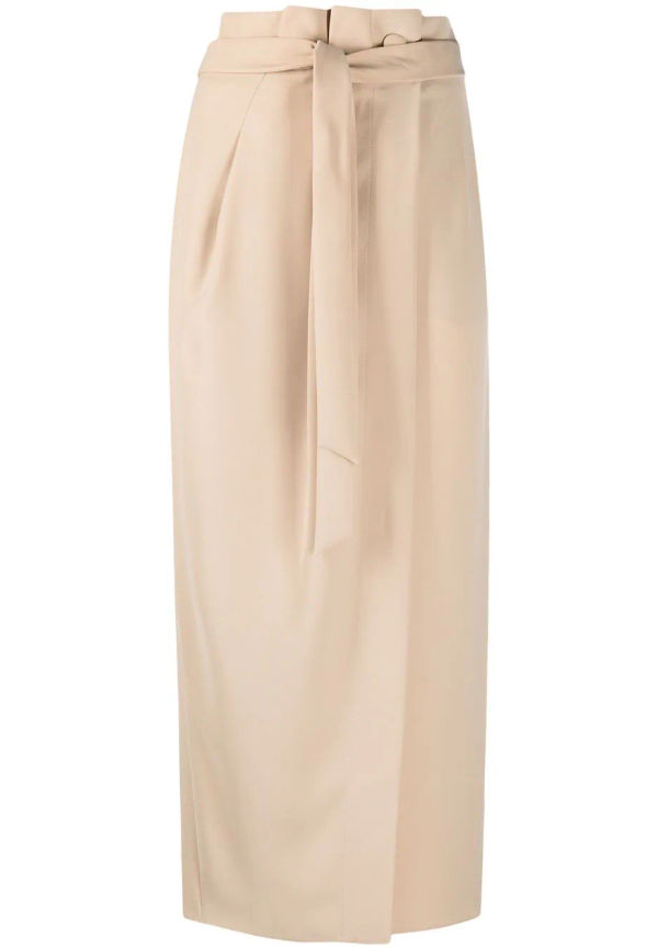 Emporio Armani omlottkjol med bälte - Neutral