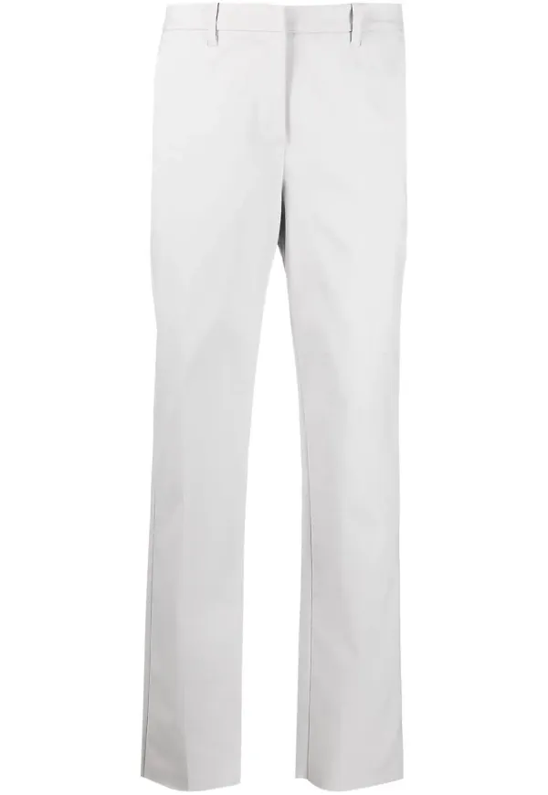 Emporio Armani raka byxor med hög midja - Grå