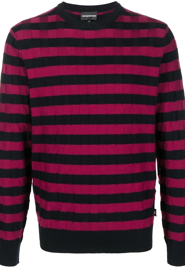 Emporio Armani randig tröja - Blå