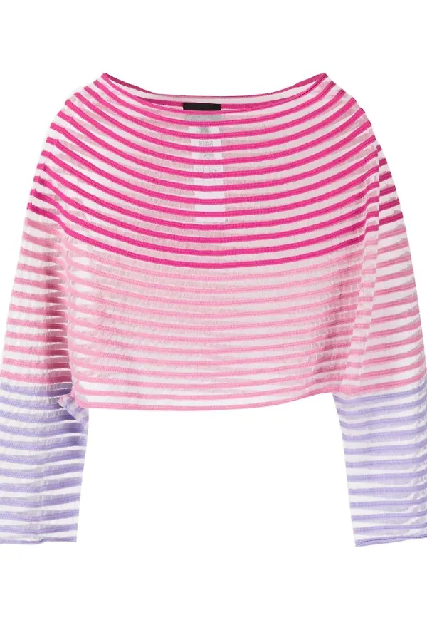 Emporio Armani randig tröja - Rosa