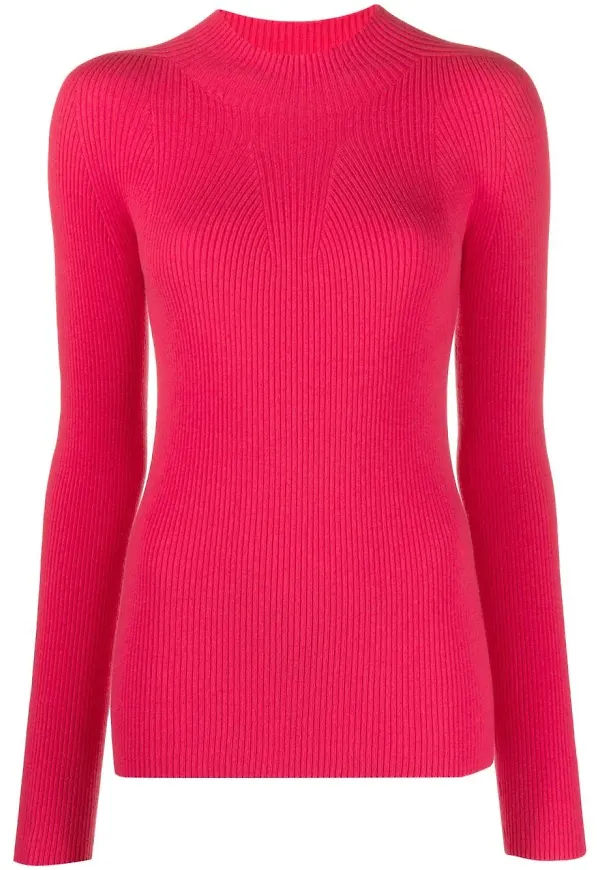 Emporio Armani ribbstickad tröja - Rosa