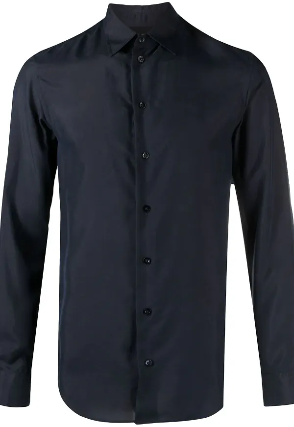 Emporio Armani sidenskjorta - Blå