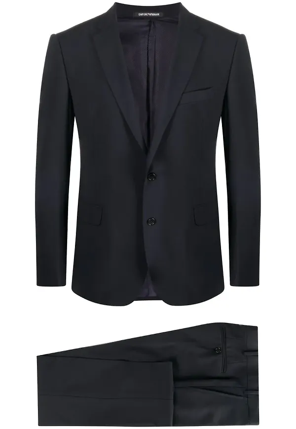 Emporio Armani single-breasted two-piece suit - Blå