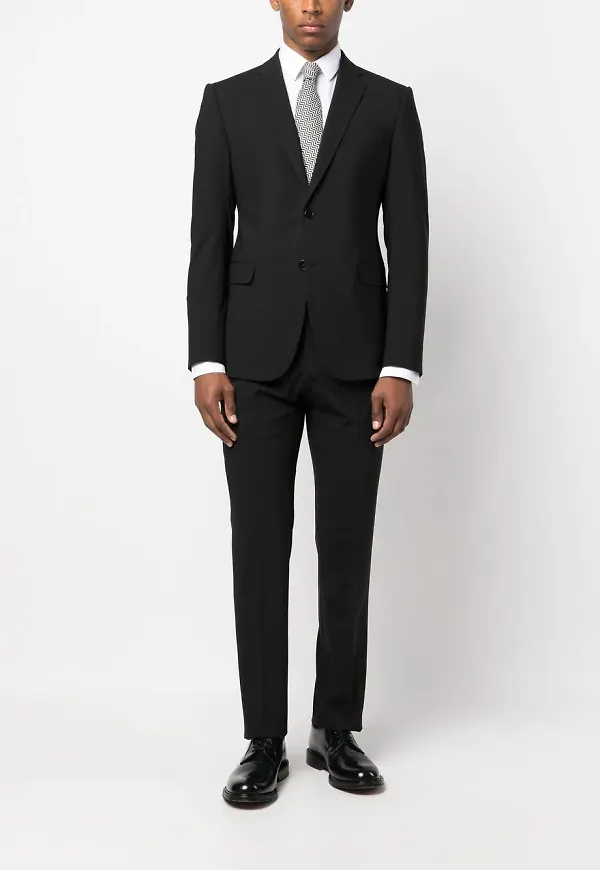 Emporio Armani single-breasted two-piece suit - Svart