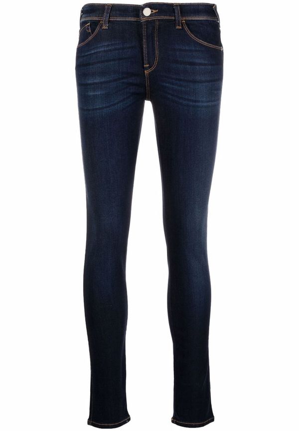 Emporio Armani skinny-jeans med låg midja - Blå