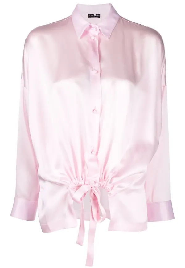 Emporio Armani skjorta med rysch - Rosa