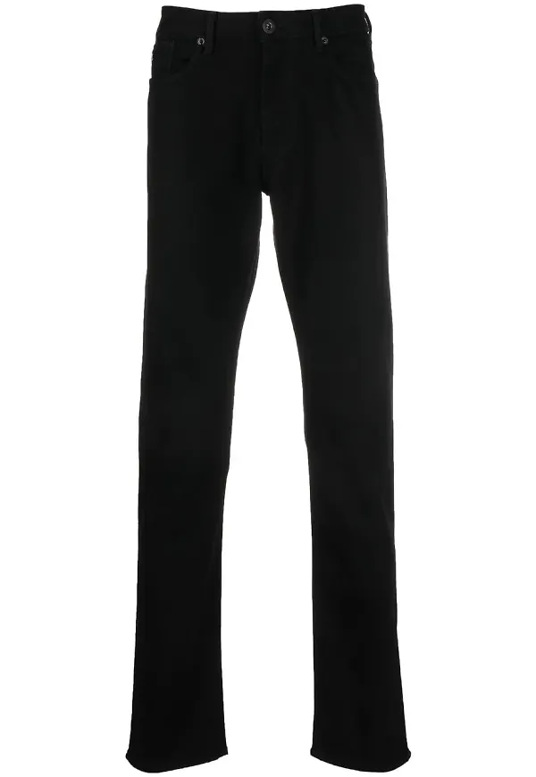 Emporio Armani slim fit-jeans med broderad logotyp - Svart