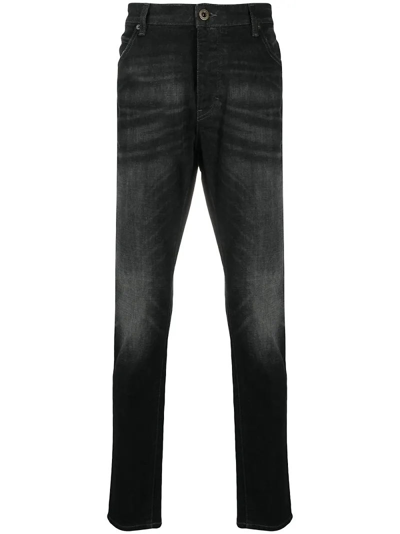 Emporio Armani smala jeans med blekt effekt - Grå