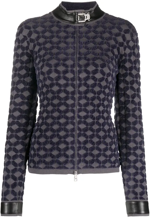 Emporio Armani stickad jacka - Grå