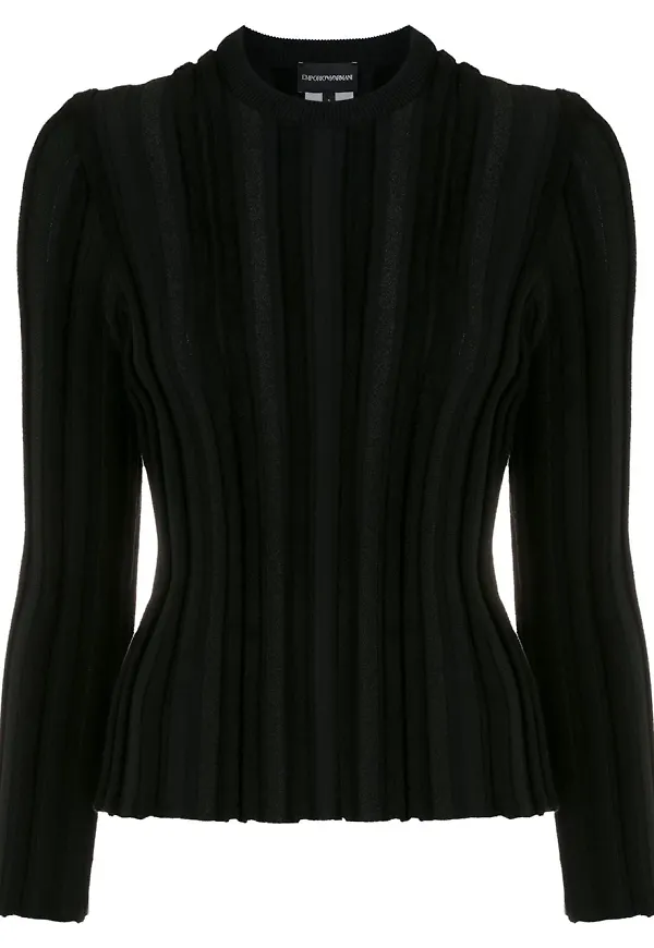 Emporio Armani stickad topp - Svart