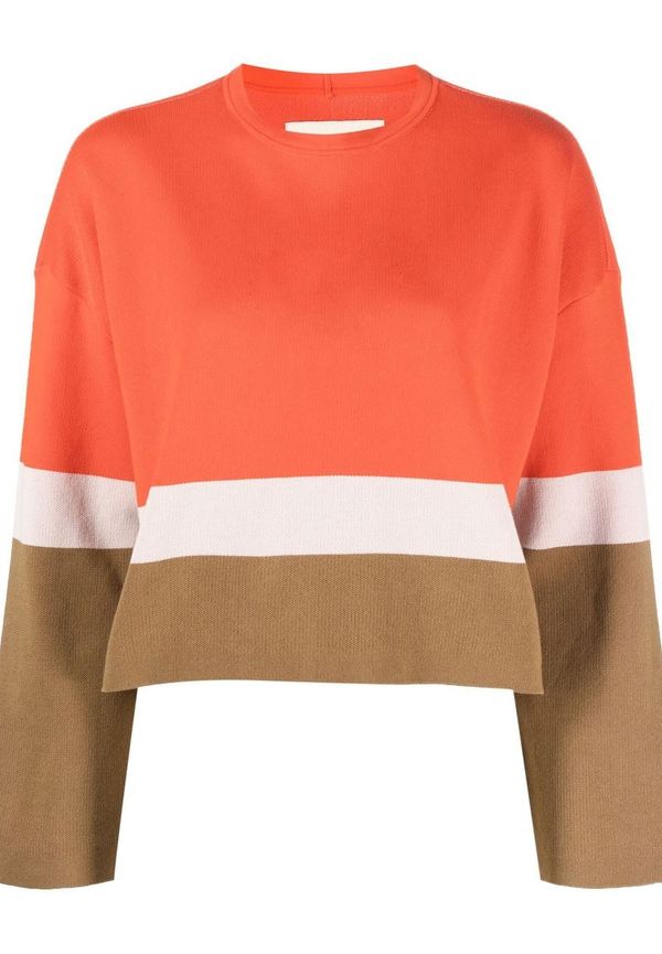 Emporio Armani stickad topp med färgblock - Orange