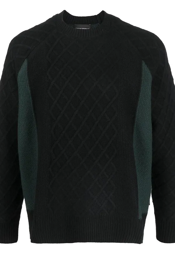 Emporio Armani stickad tröja - Svart