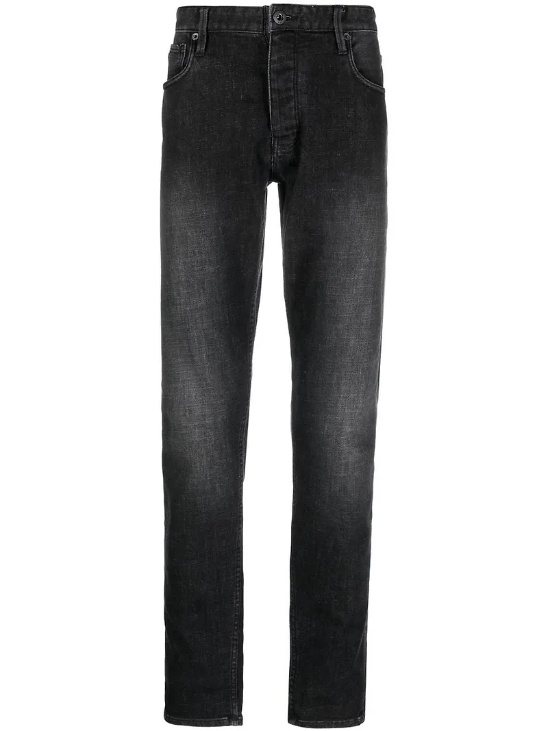 Emporio Armani straight-jeans - Svart