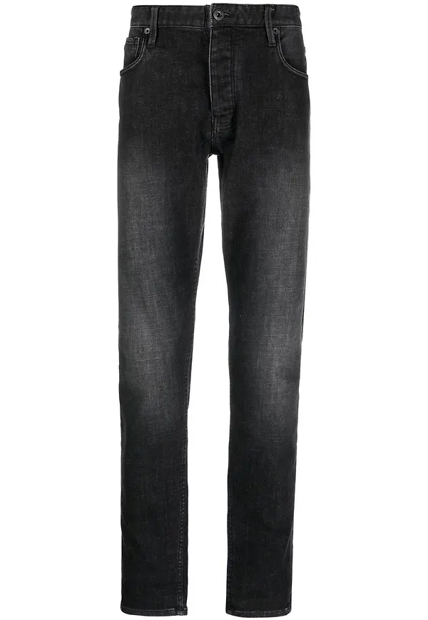 Emporio Armani straight-jeans - Svart