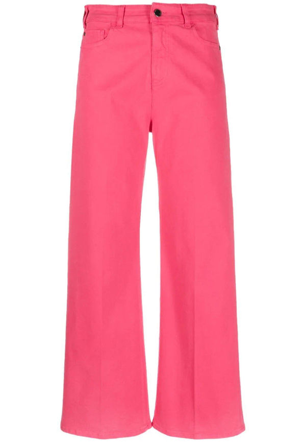 Emporio Armani straight-jeans med hög midja - Rosa