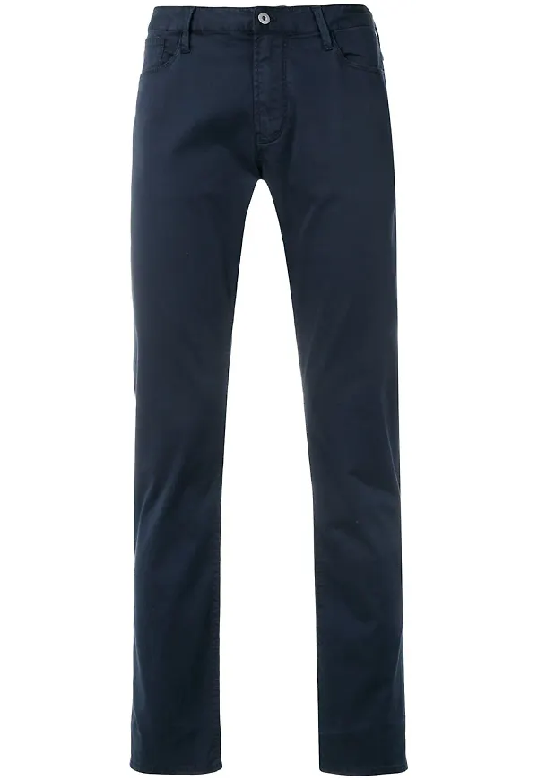 Emporio Armani straight-leg trousers - Blå