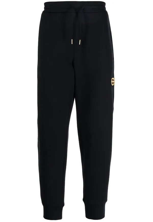 Emporio Armani sweatpants med logotyp - Blå