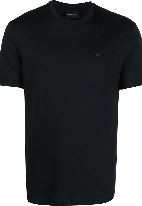 Emporio Armani t-shirt med broderad logotyp - Blå