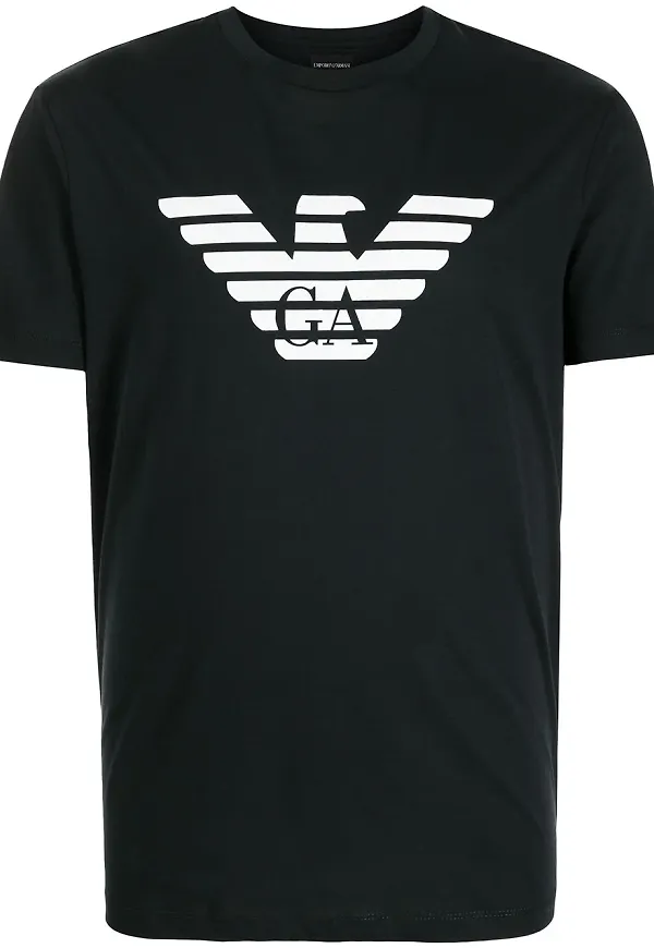 Emporio Armani t-shirt med logotyp - Blå