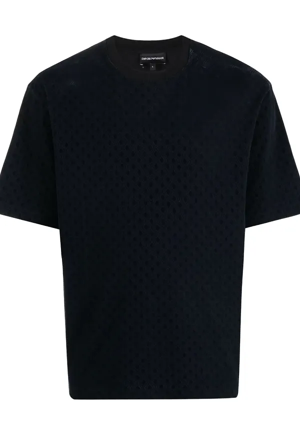 Emporio Armani t-shirt med logotyp - Blå