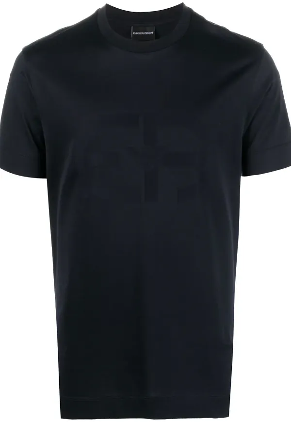 Emporio Armani t-shirt med logotyp - Blå