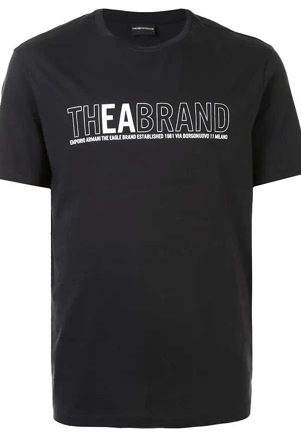 Emporio Armani t-shirt med logotyp - Blå