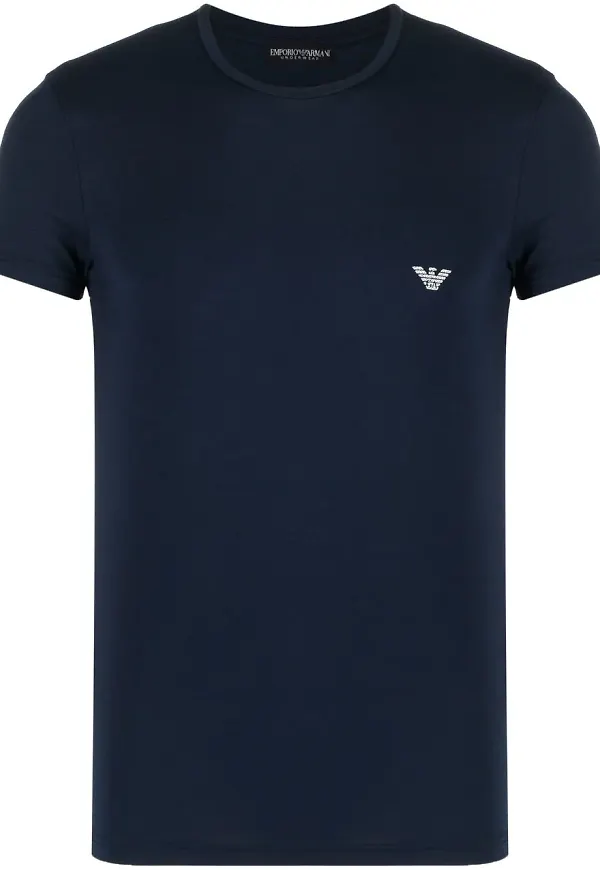 Emporio Armani t-shirt med logotyp - Blå